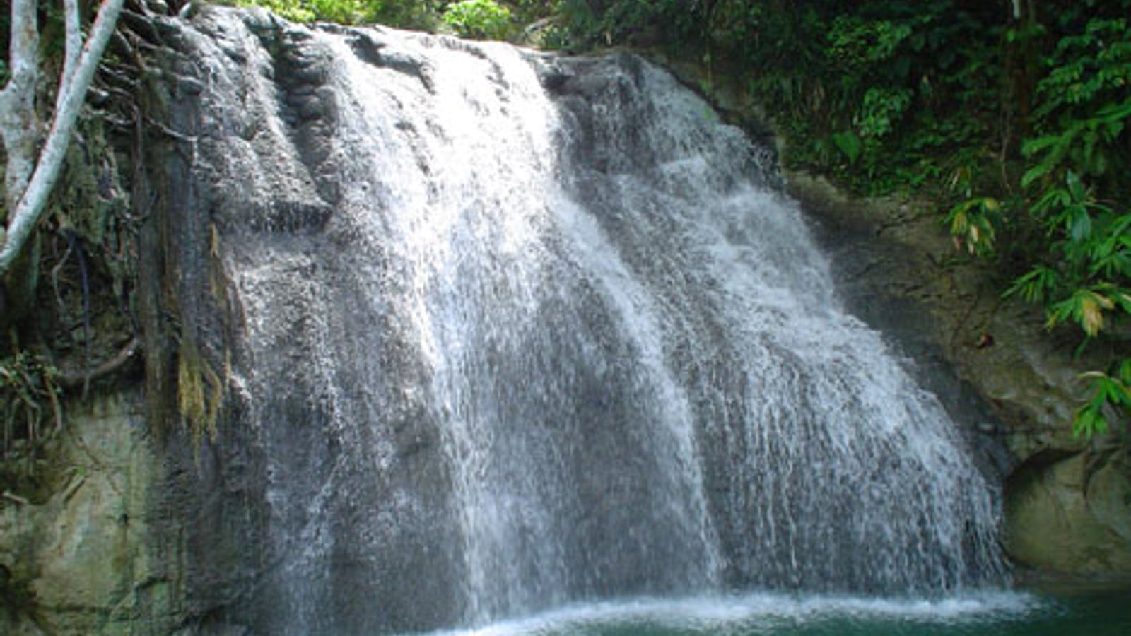 Forest waterfall at Warsa on Biak Island, West Papua.