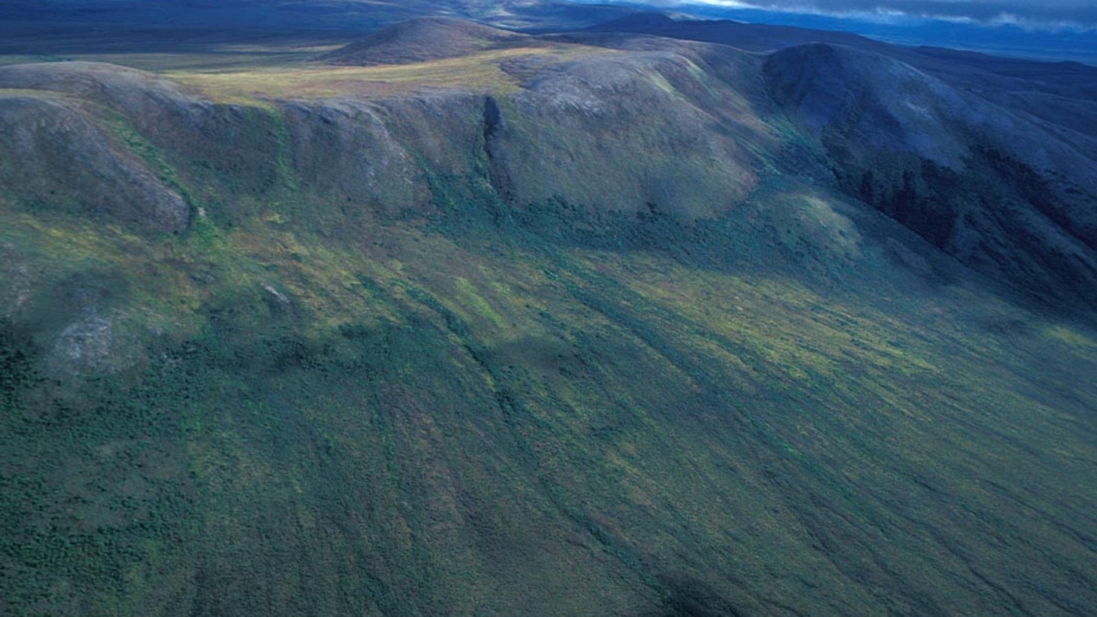 High alpine tundra terrain in Noatak National Preserve in the Brooks Range.