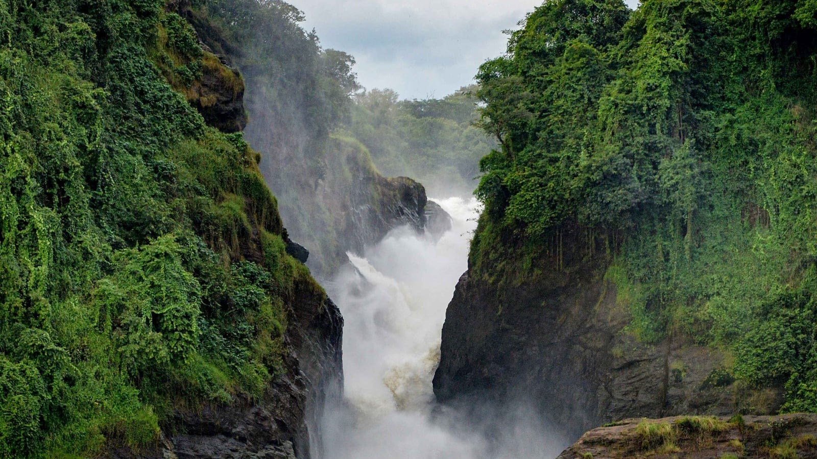 Murchison Falls on the Victoria Nile in Uganda.