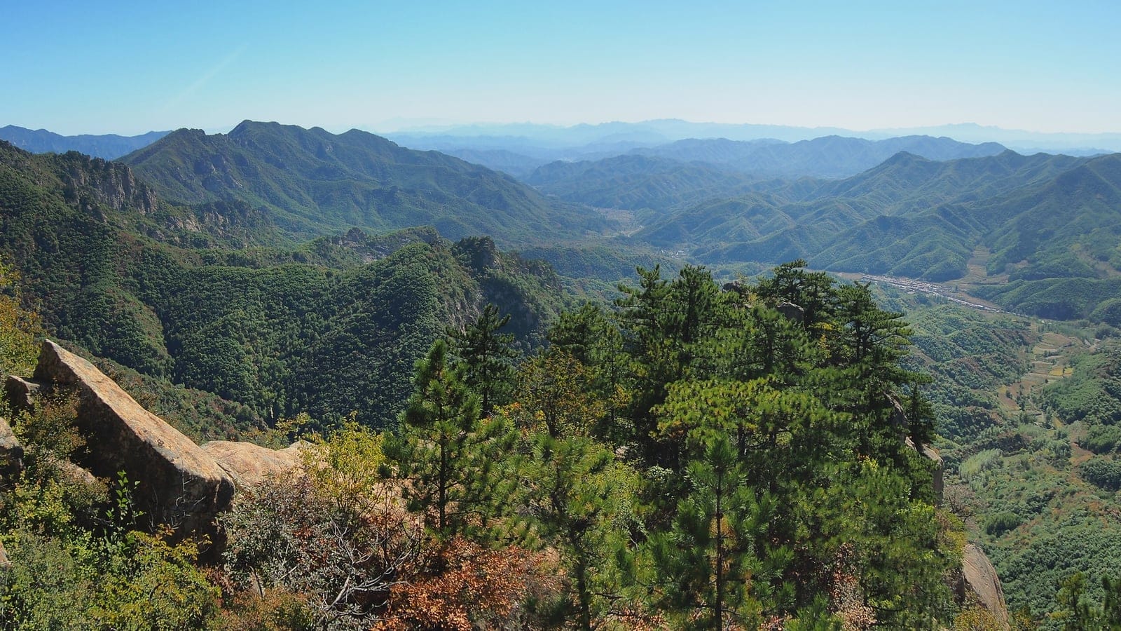 Central China Loess Plateau uplands with mixed-forest terrain.