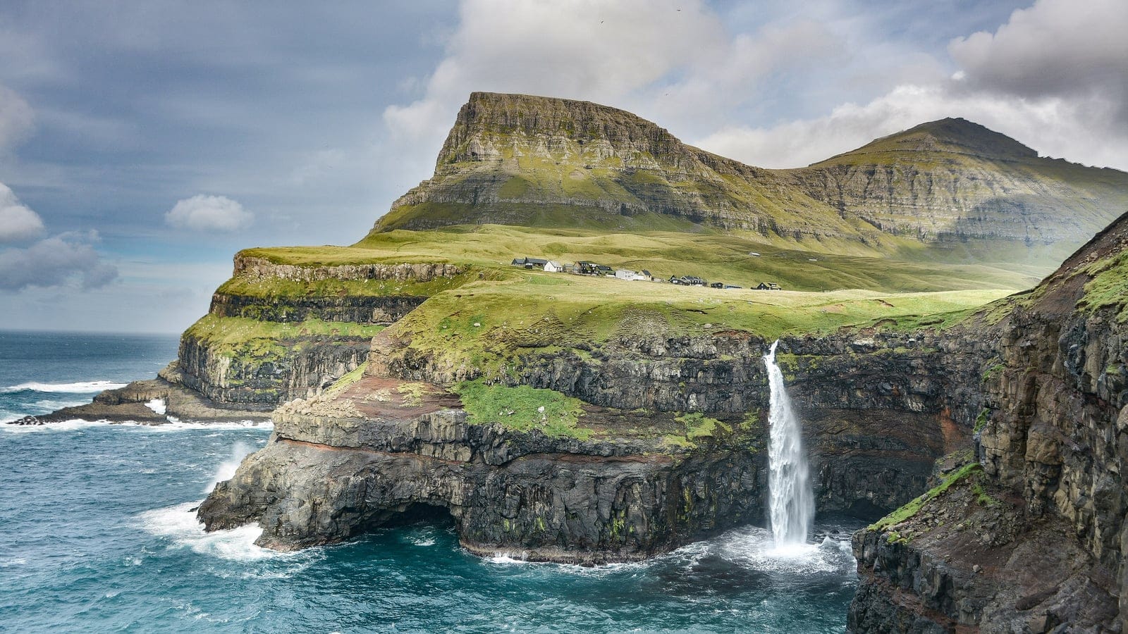 Faroe Islands boreal grassland on steep oceanic slopes.