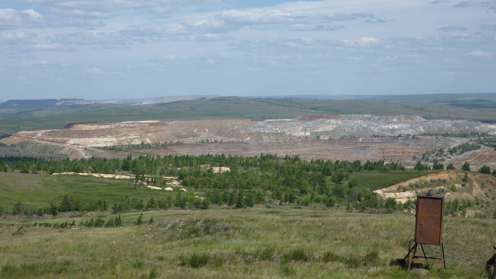 Open forest-steppe terrain near Magnitogorsk in the southern Urals.